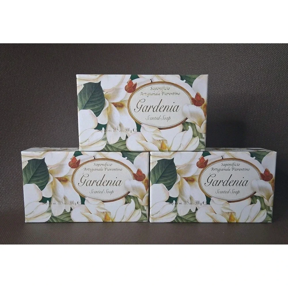 Saponificio Fiorentino Gardenia Bar Soap Handmade In Italy 3 x 10.5 oz Sealed